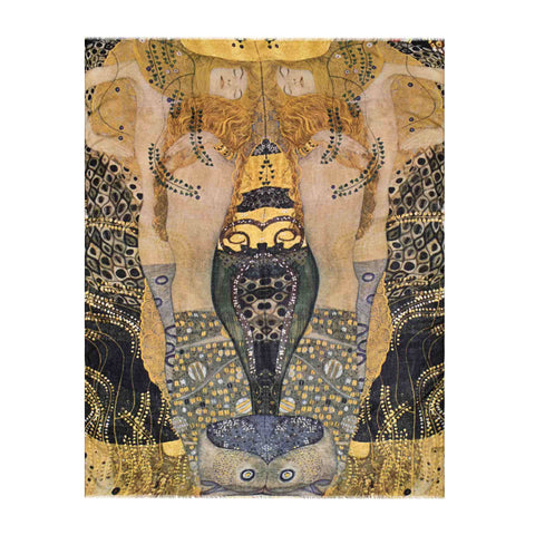 Water Serpents Scarf - Gustav Klimt - Vestilarte