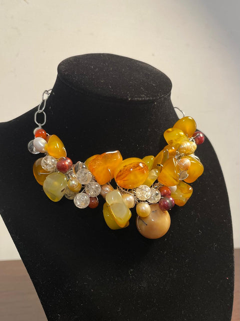 Mirabella – Collana con pietre dure e perle