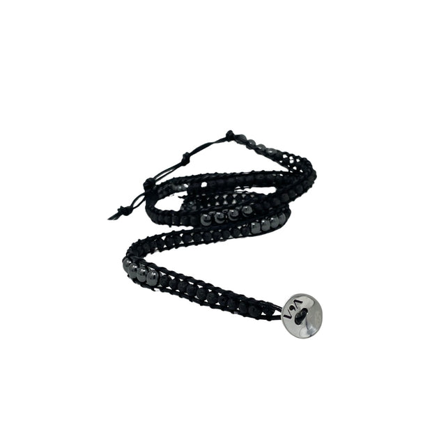 Celí - Black Lava Bracelet - 5 Wraps - Vestilarte
