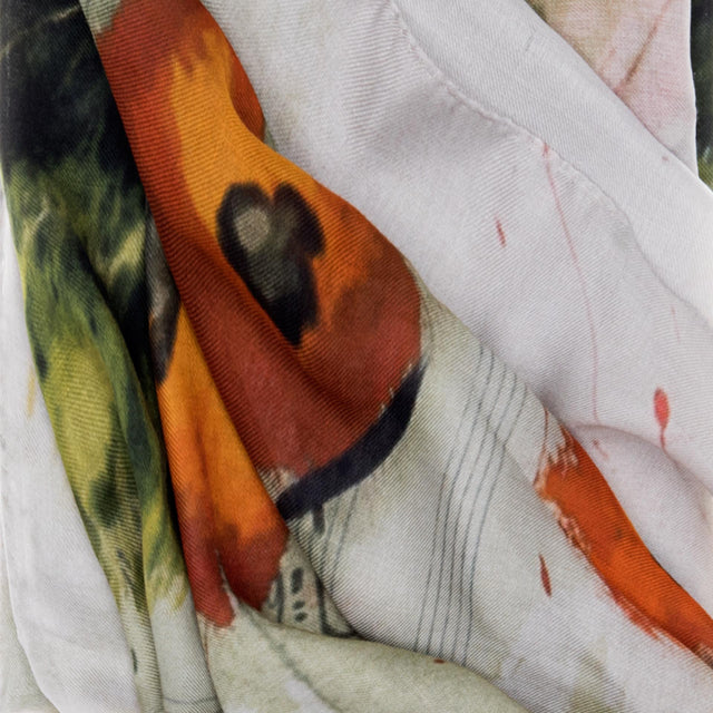 Papaveri in Versilia Scarf - Domenico Monteforte - Vestilarte