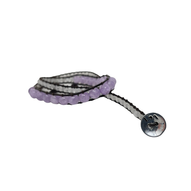 Celí - Amethyst and Moonstone Bracelet - 3 Wraps - Vestilarte