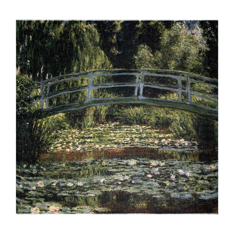 The Japanese Footbridge and the Water Lily Pool Scarf - Claude Monet - Vestilarte