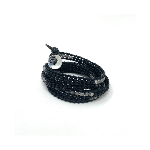 Celí - Onyx and Jasper Bracelet - 5 Wraps - Vestilarte