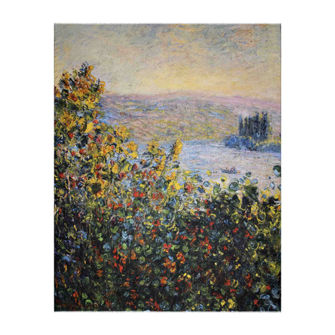  Flower Bens at Vetheuil Scarf - Claude Monet - Vestilarte