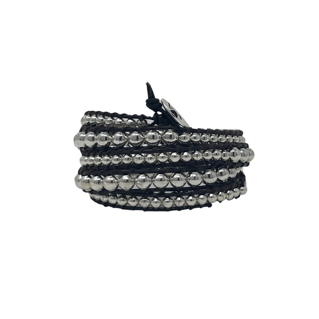 Celí - Zinc Silver Bracelet - 5 Wraps - Vestilarte