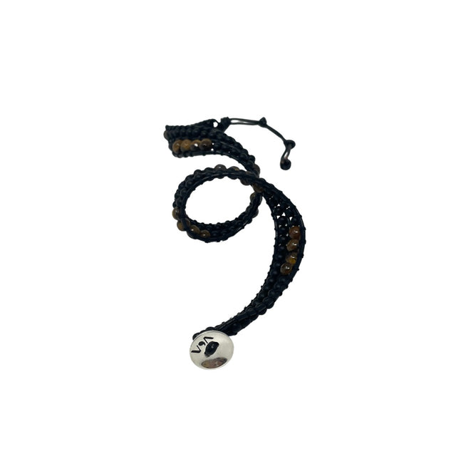 Celí - Tiger's Eye and Onyx Bracelet - 2 Double Wraps - Vestilarte