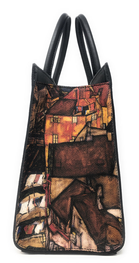  Crescent Of Houses- Egon Shiele Lady-Bag - Vestilarte