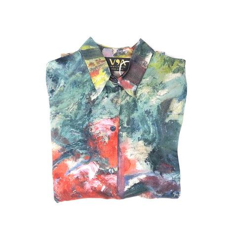  Peony Garden Shirt - Claude Monet - Vestilarte
