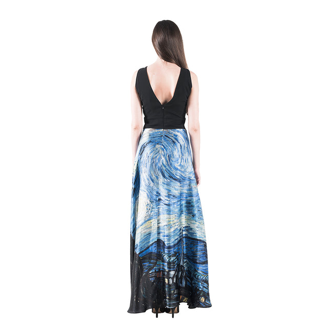 Starry Night Evening Dress - Vincent Van Gogh - Vestilarte